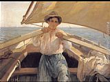 A Young Man In A Boat by Laureano Barrau